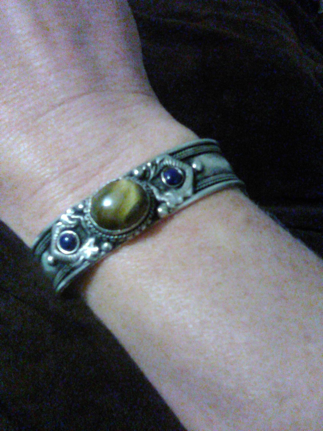 Customer photo review of Tigers Eye Bohemian Cuff Bracelet
