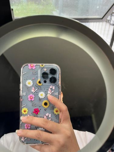 Customer photo review of Colorful Flower iPhone Case