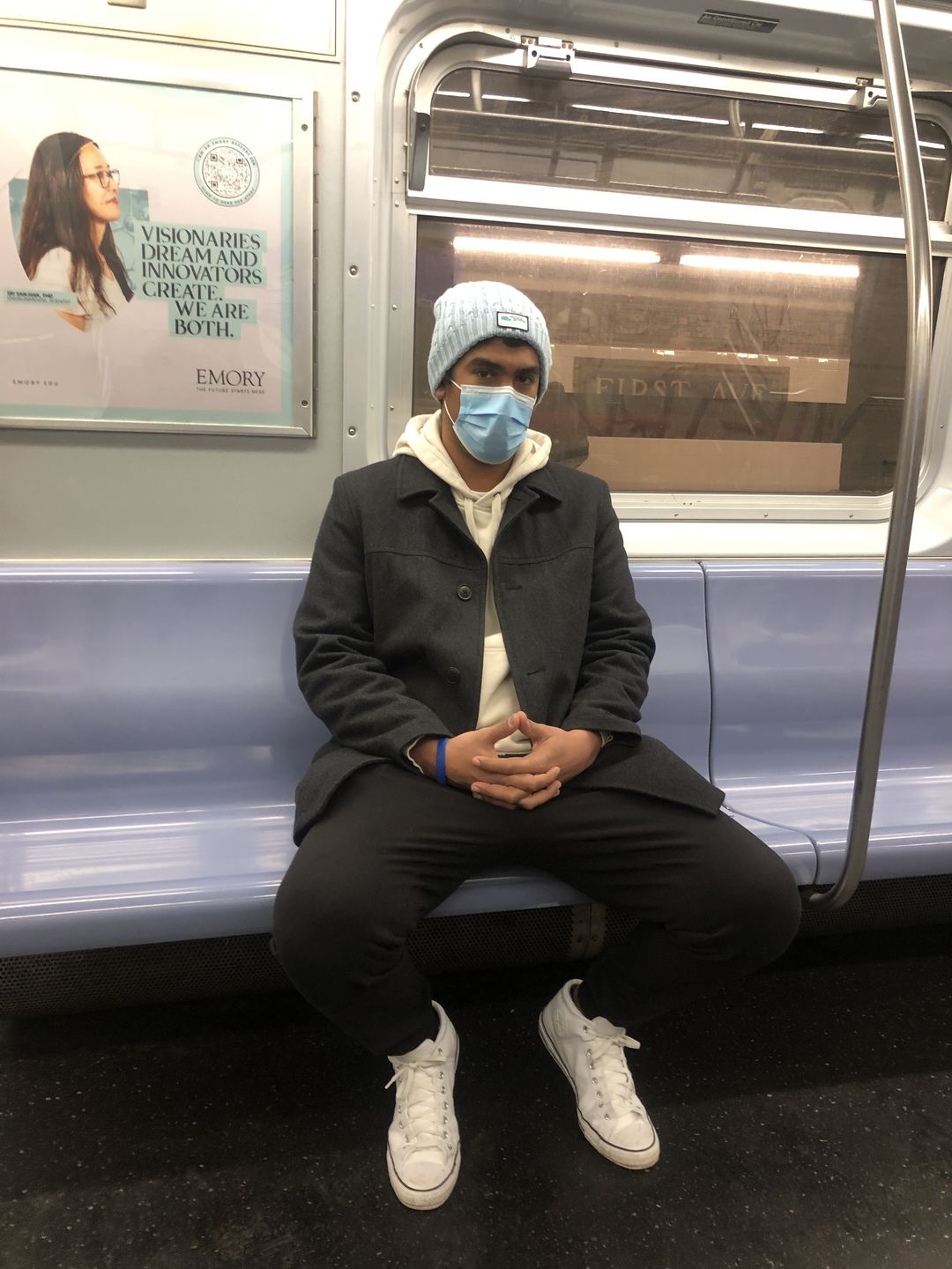 Customer photo review of CABLE BEANIE - LAGOON BLUE