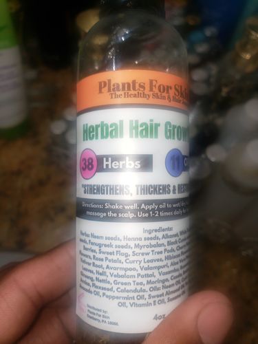 Customer photo review of Herbal Hair Growth Oil