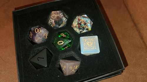 Customer photo review of Mystery DnD Dice Set Mystery Box