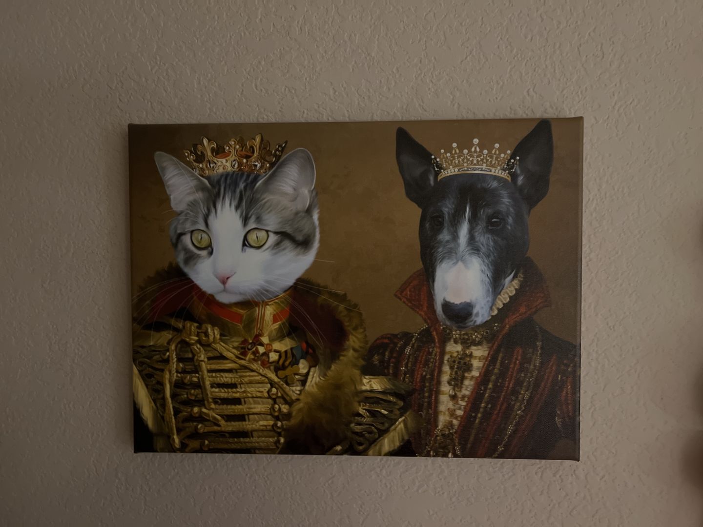 Customer photo review of The Betrothed: Custom Pet Canvas