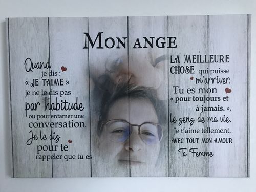 Customer photo review of À ma femme (Photo) - Toile partenaire