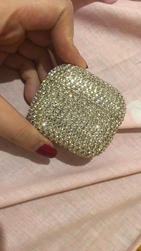 Customer photo review of Diamonds Hard Shell Apple Airpods Case