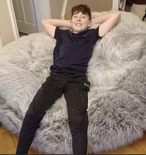 Customer photo review of The Ultimate XXL Adults Children’s Faux Fur Bean Bag With Beans Included
