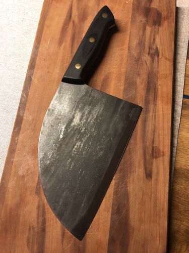Customer photo review of Double Black Set - Zwei handgeschmiedete Kochmesser - Black