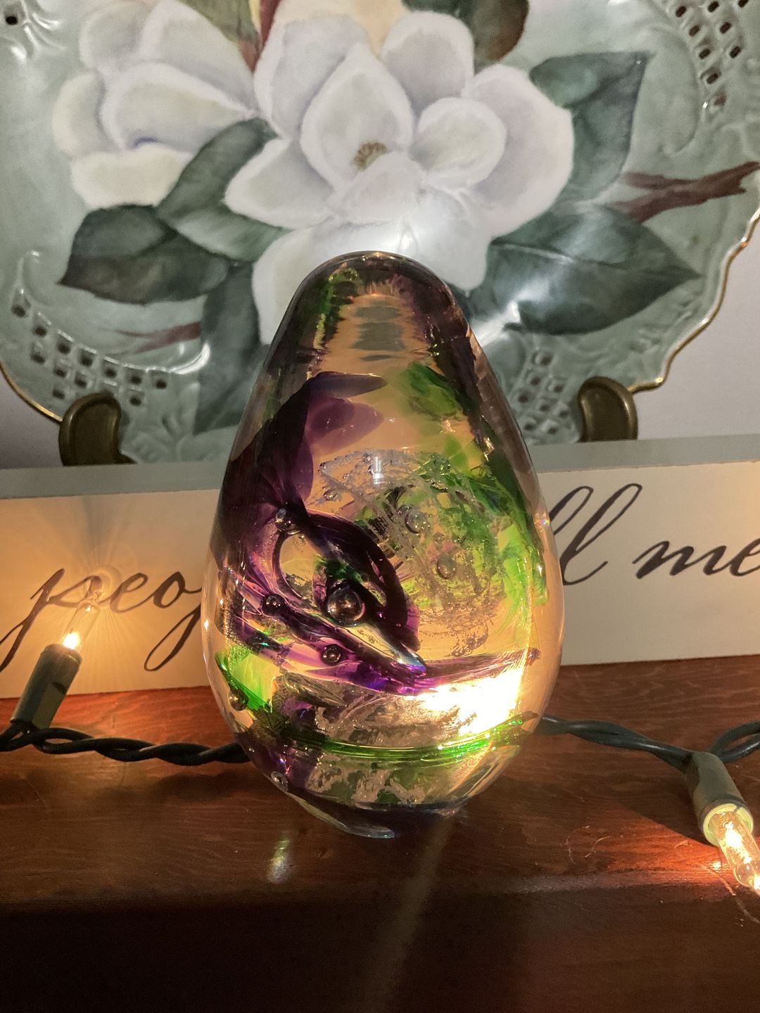 Customer photo review of Glimmer Egg with Cremation Ash
