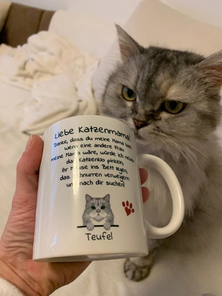 Customer photo review of Liebe Katzenmama/ Lieber Katzenpapa - Individuelle Tasse