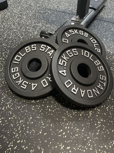 Customer photo review of Cast Iron Olympic Weight Plates