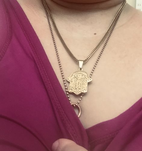 Customer photo review of Hamsa Gold Chain