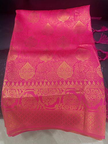 Customer photo review of French Rose Pink Kanjivaram Saree