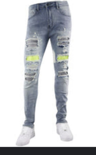 Customer photo review of Studded Backin Ripped Skinny Fit Denim Light Stone Wash (M4963D)