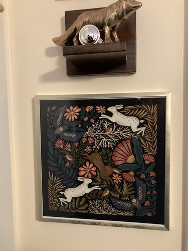 Customer photo review of Hares in the Garden Art Print