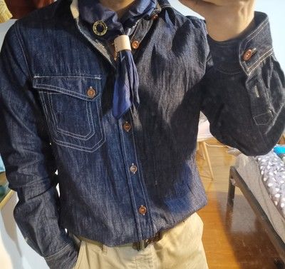 Customer photo review of 今大人気！海軍CPOデニムシャツ