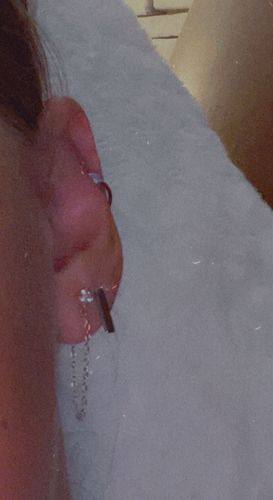 Customer photo review of Chain Studs - Vermeil