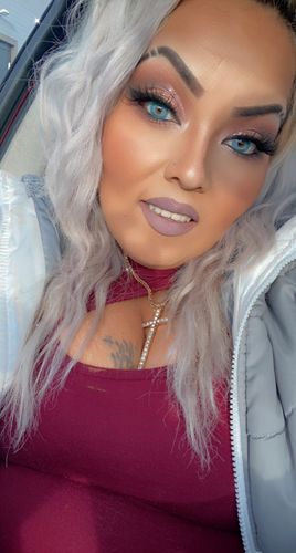 Customer photo review of Pixie Blue Prescription Colored Contact Lenses