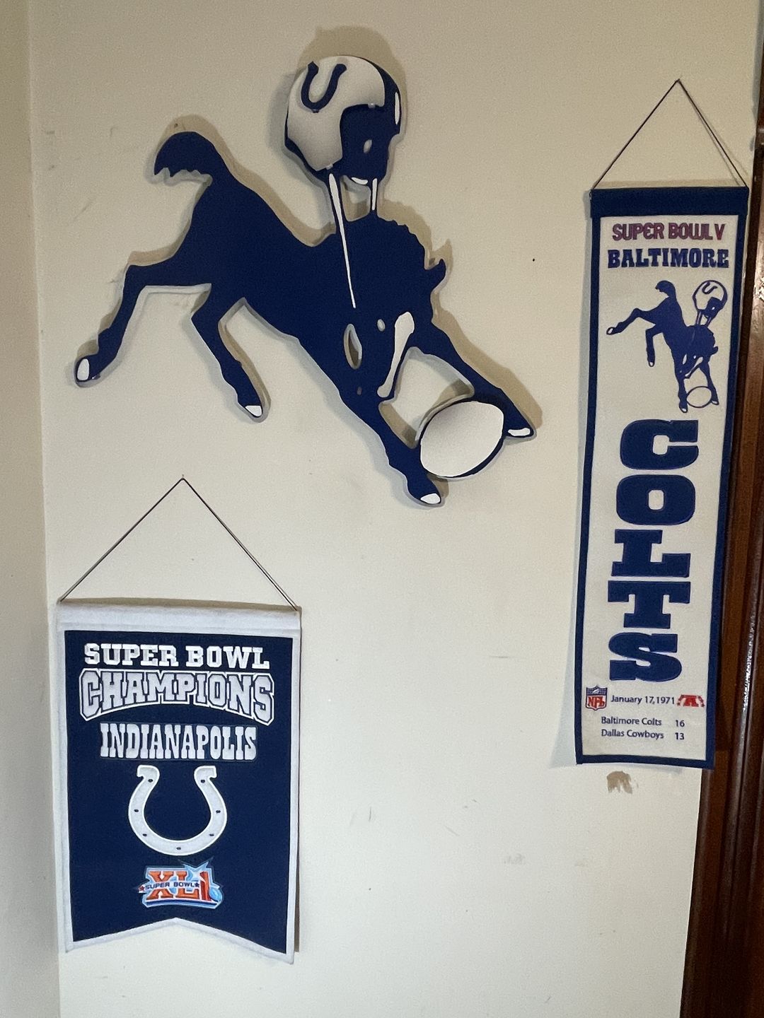 Customer photo review of Indianapolis Colts "Baltimore 1961" 3D Vintage Metal Wall Art