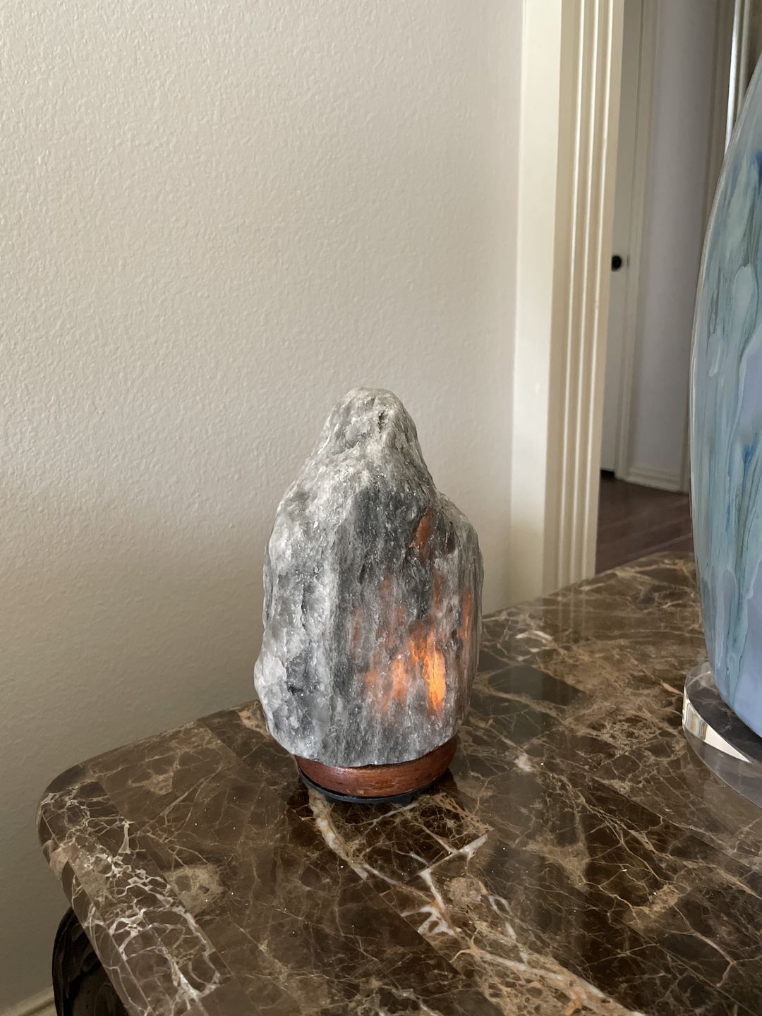 Customer photo review of Rare Gray Himalayan Salt Lamp