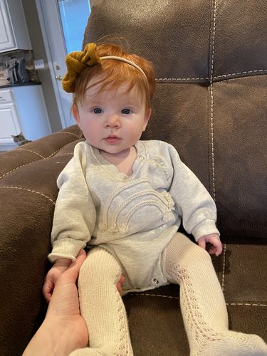 Customer photo review of Theo Romper in light grey
