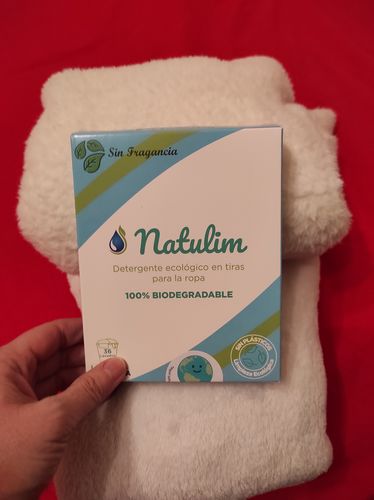 Customer photo review of Eco-Tiras de Detergente 40 lavados Natulim
