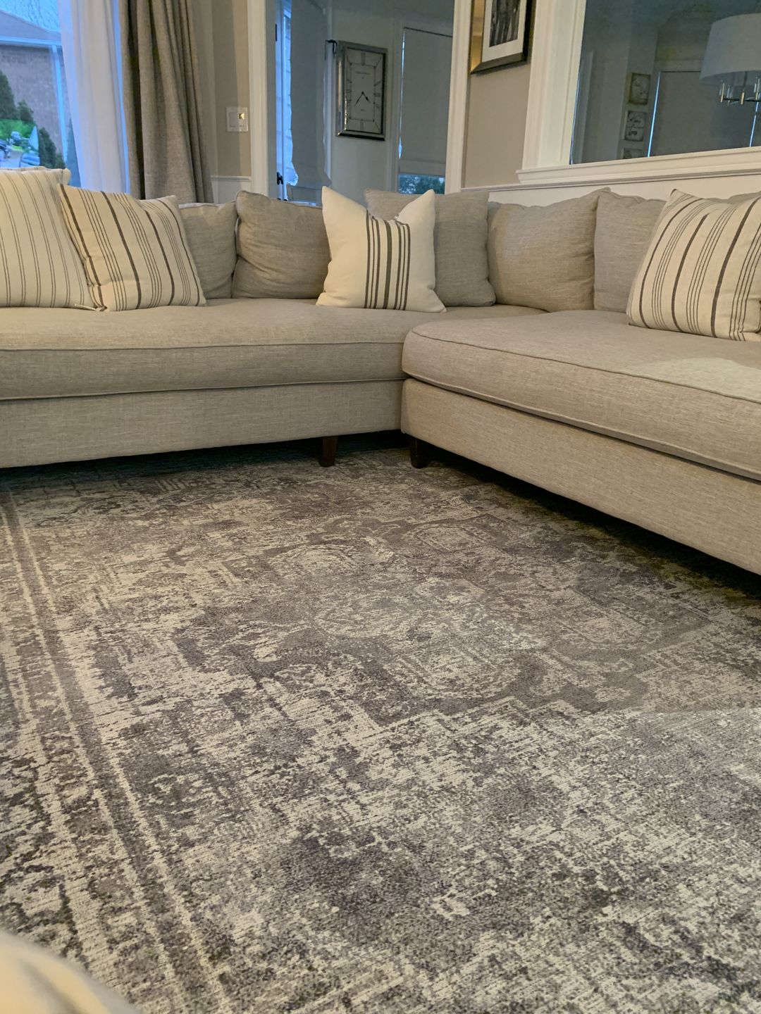 Customer photo review of Distressed Vintage Chilaz Grey Rug