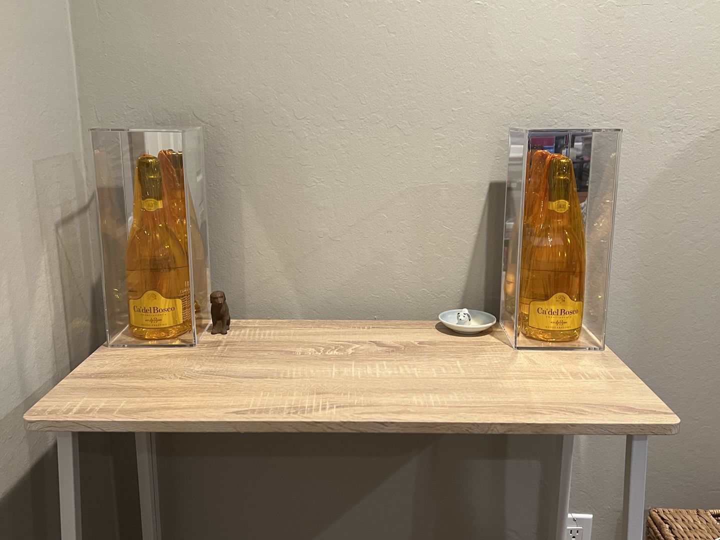 Customer photo review of Deluxe Acrylic Wine Bottle Display Case