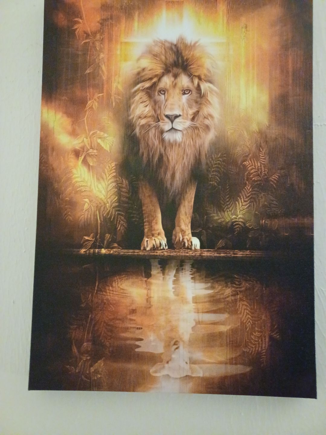 Customer photo review of Lion and Lamb Canvas Wall Art, Lion and Lamb Picture