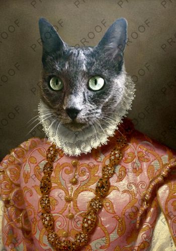 Customer photo review of The Duchess - Custom Vintage Pet Portrait