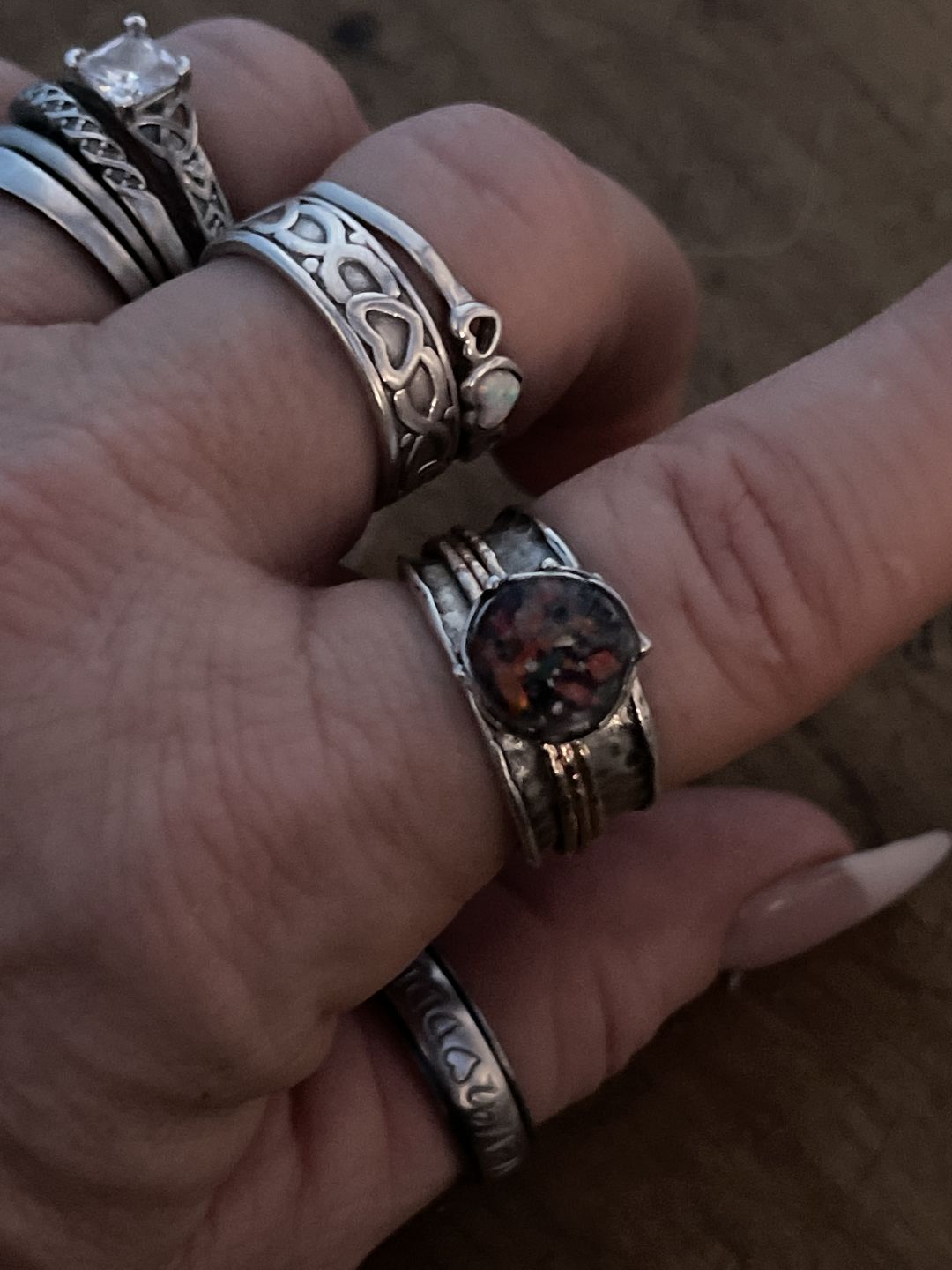 Customer photo review of Two Tone Spin Ring