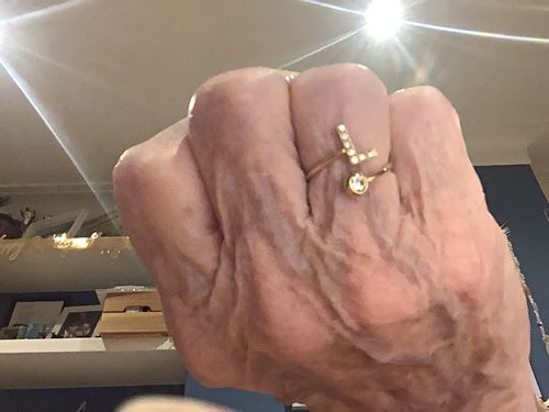 Customer photo review of LOANYA Letter Ring Zirconia