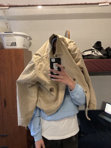 Customer photo review of Vintage Carhartt Blanket Lined Chore Jacket Size XL