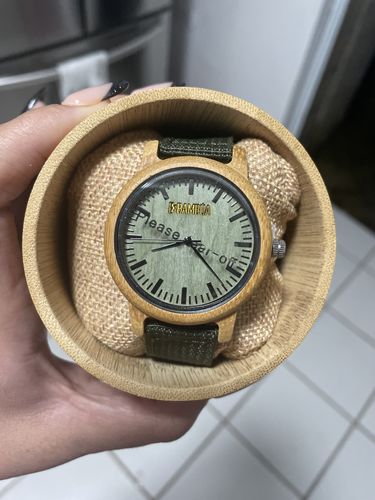 Customer photo review of Olive Green  Watch