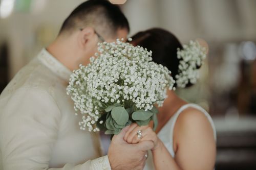 Customer photo review of Miniatura Italia Two Tone Wedding Rings