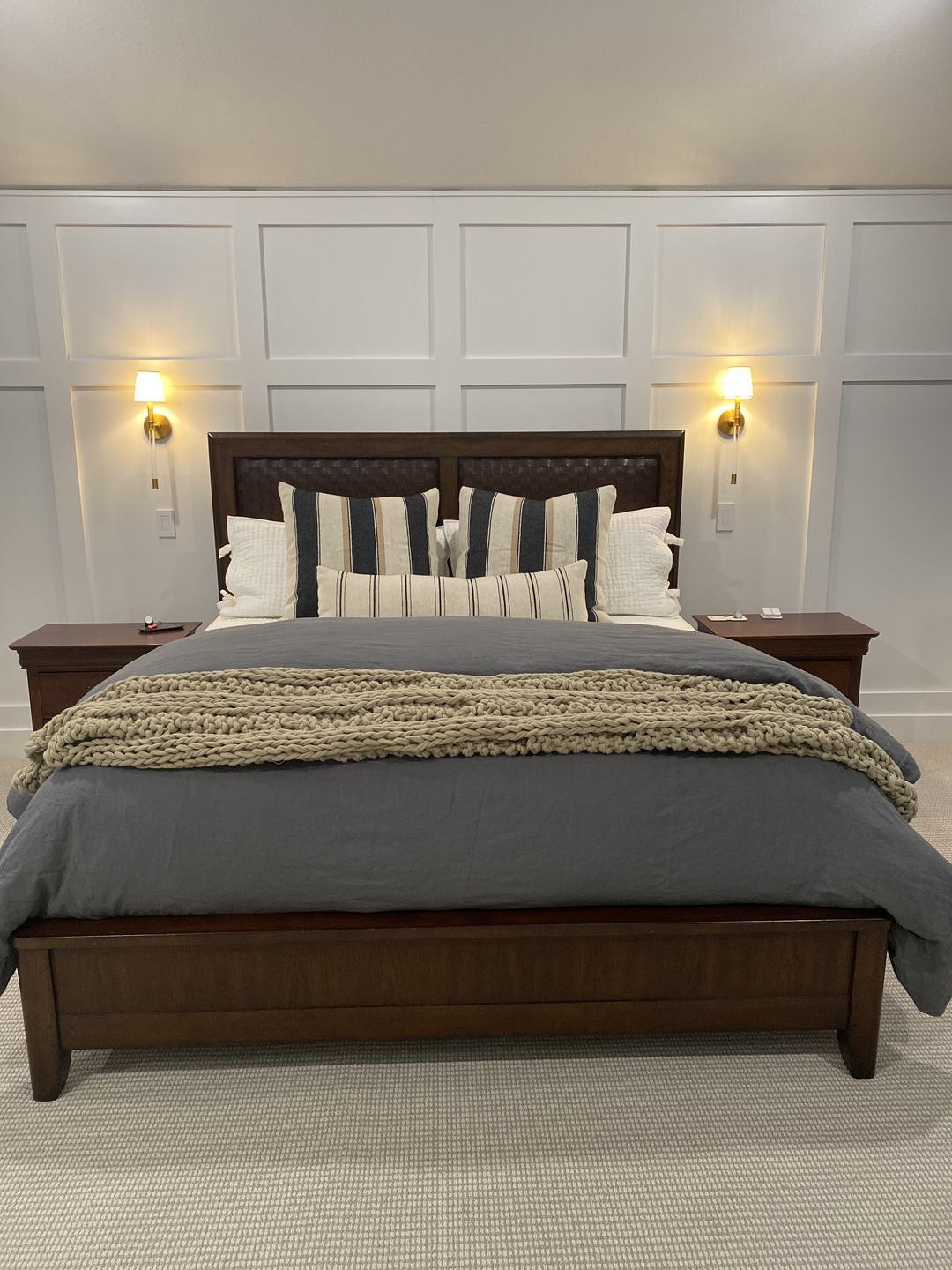 Customer photo review of Ollie in Warm Charcoal - Lumbar 12x40"