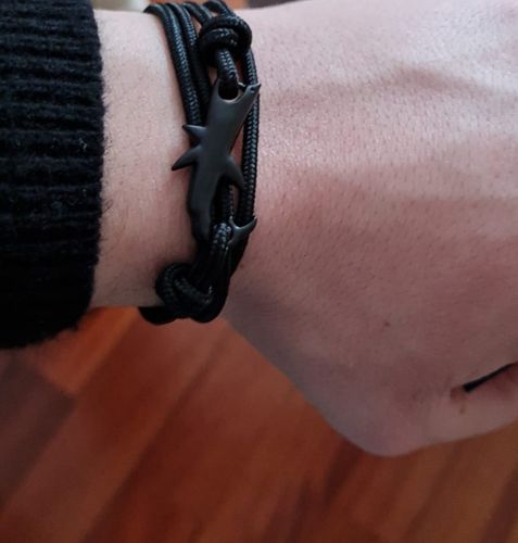 Customer photo review of "Shark" tracking bracelet