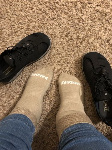 Customer photo review of PANDERE Ankle Socks with Relaxed Fit Tops - Bundle of 3 pair