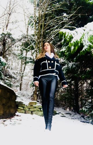 Customer photo review of Denise Tweed Sherpa Jacket