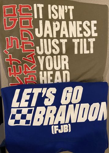 Customer photo review of Let's Go Brandon Tilt Your Head Men's Apparel