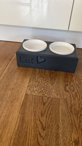 Customer photo review of Futternapf PATERA DUO personalisiert