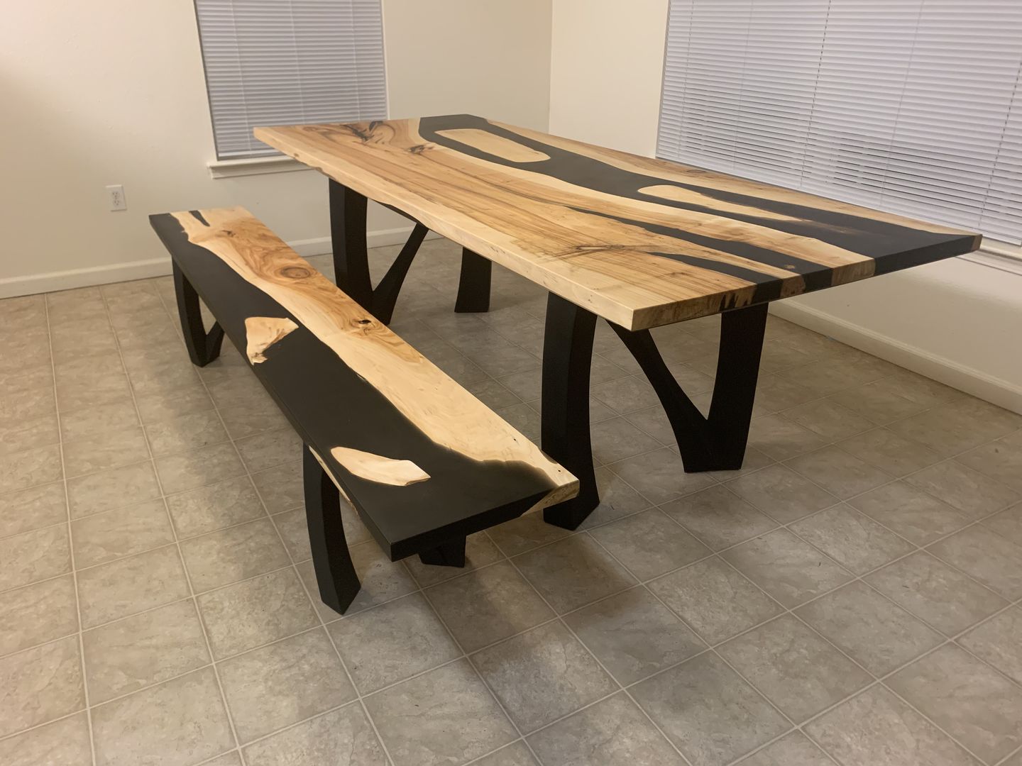 Customer photo review of Metal Bench Legs - 104 Norah - 16" - Set of 2 pcs