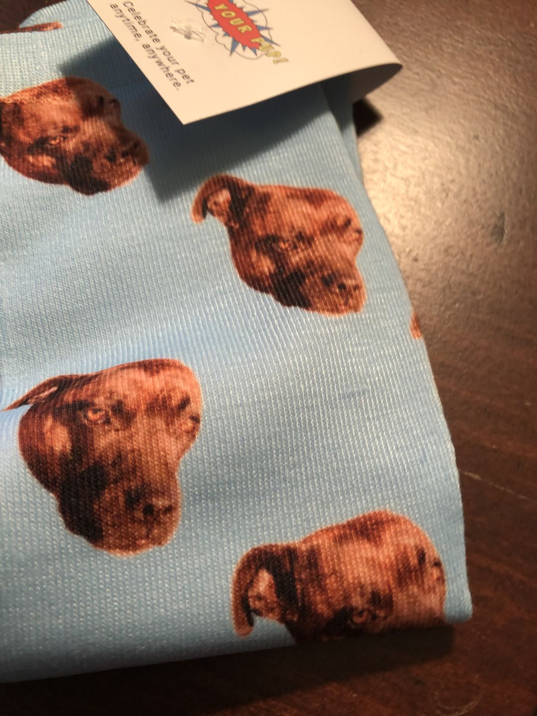 Customer photo review of Custom Pet Art Socks