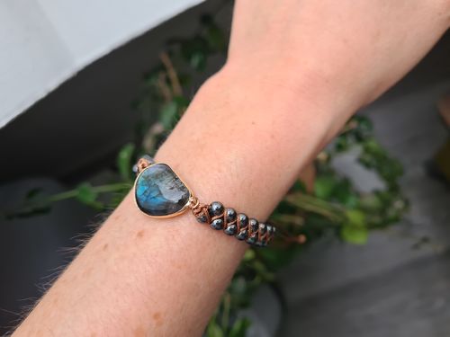 Customer photo review of Hämatit und Labradorit "Aurora Borealis"-Armband