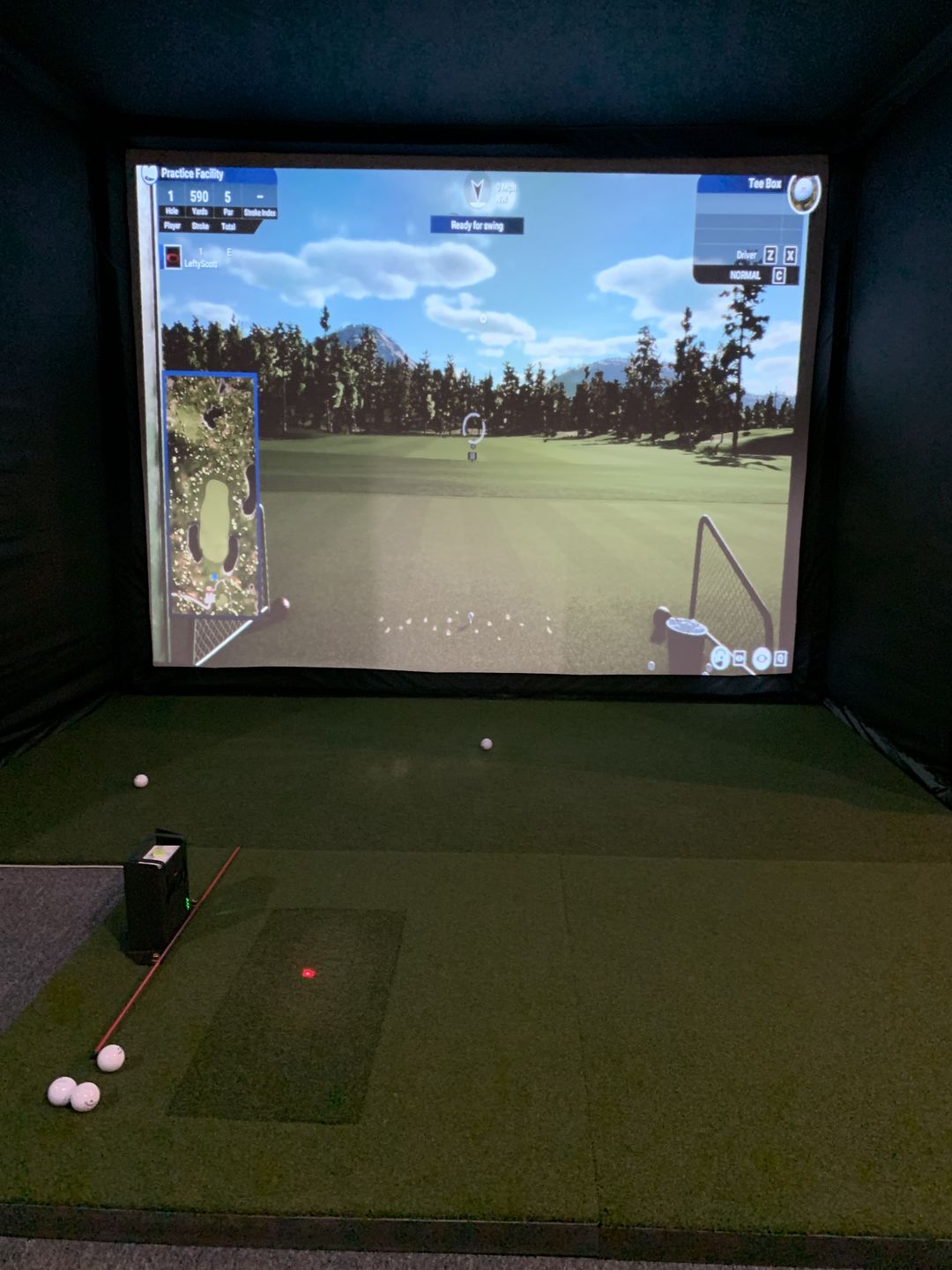 Customer photo review of SkyTrak PerfectBay™ Golf Simulator Package
