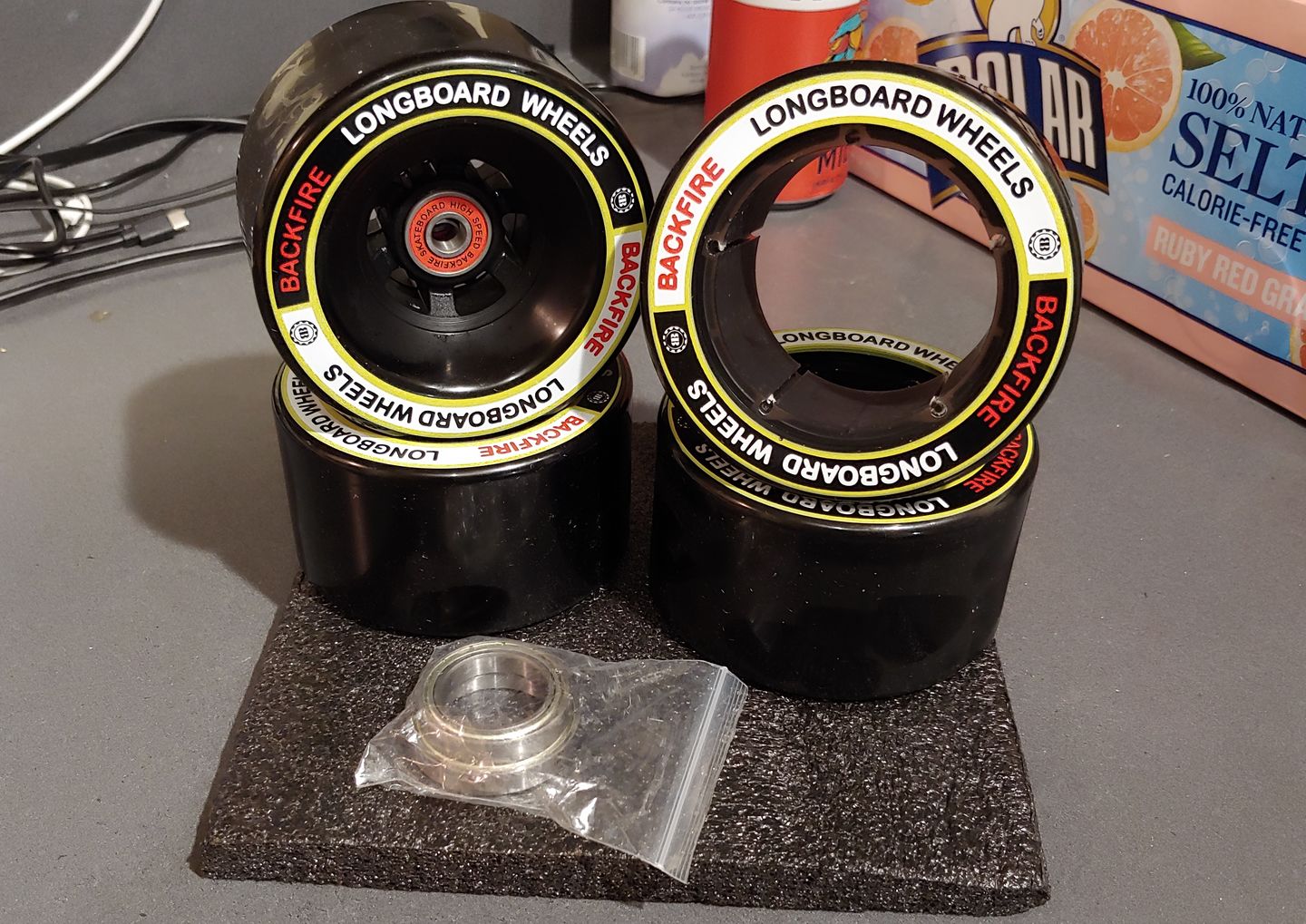 Customer photo review of 96mm Wheels for Backfire G2 Black, G3, G3 plus& Galaxy 2020