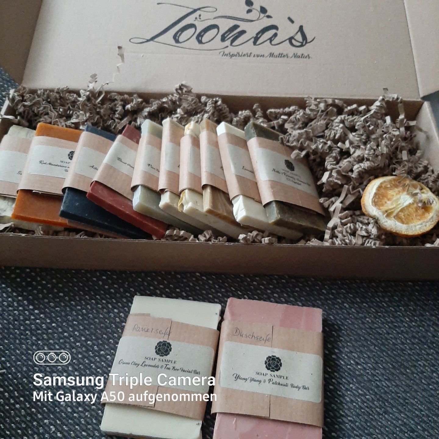 Customer photo review of Loona's SoapSampleBox mit Sisalsäckchen (Alle Düfte)