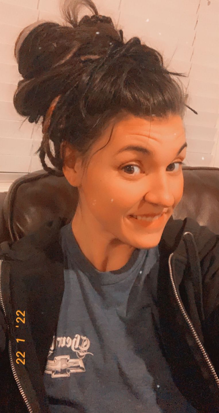 Customer photo review of Jet Black  - (1 pack of 5 Dreads)