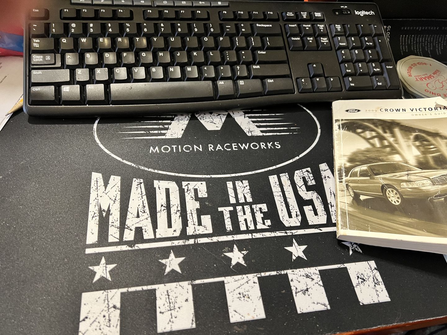 Customer photo review of Motion Raceworks Laptop Tuning No Skid Mat Pad 18"x12"