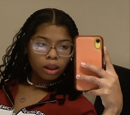 Customer photo review of Custom name pearl necklace