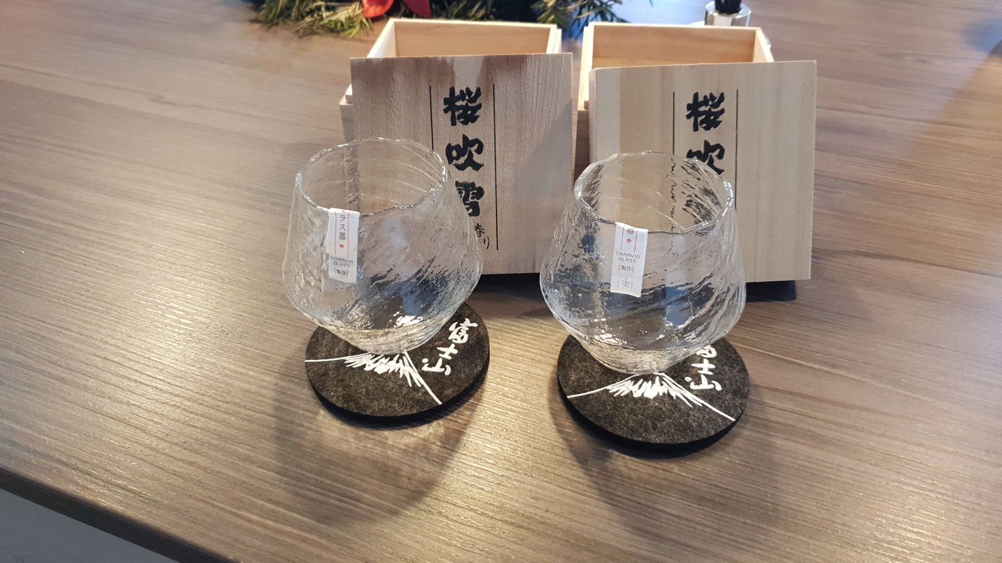 Customer photo review of Suisei - Handmade Japanese EDO Kiriko Whiskey Glass