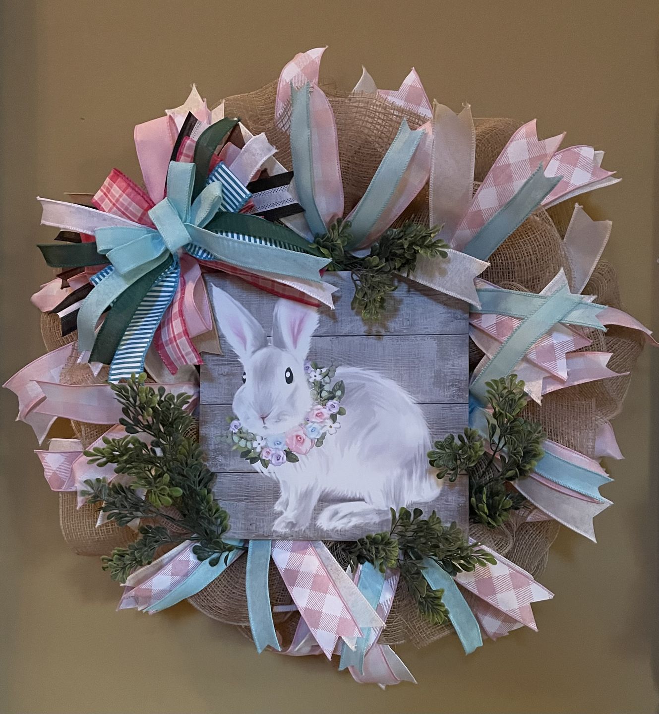 Customer photo review of 10.5"X10Yd Faux Jute/Pp Check Natural RY831318
